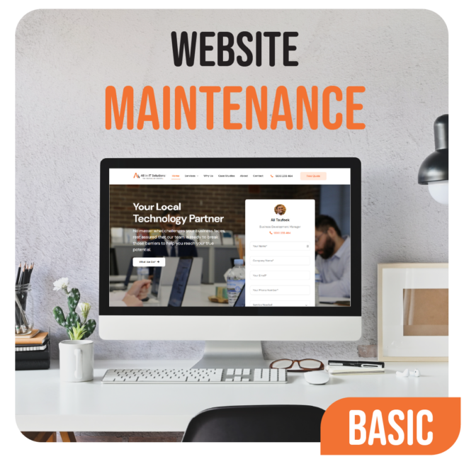 Website Maintenance Package Basic (Monthly Subscription)